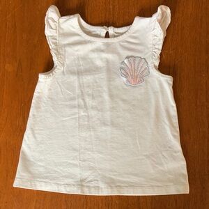 🍊5/$25 Tommy Bahama White Kids Tank Top with Shell Embroidery 24m